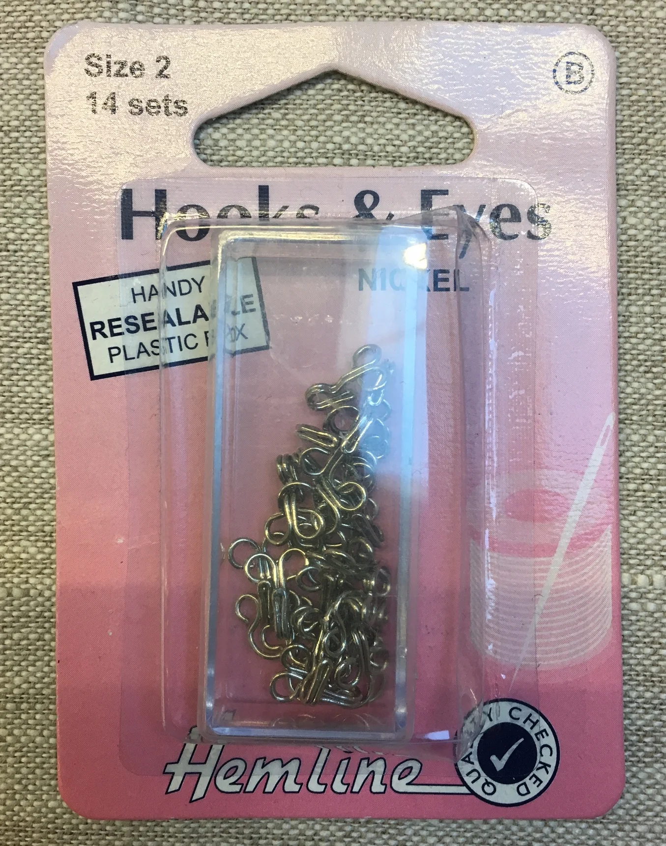Hooks and Eyes - Size 2 - Nickle Available in sizes 0, 1, 2, 3