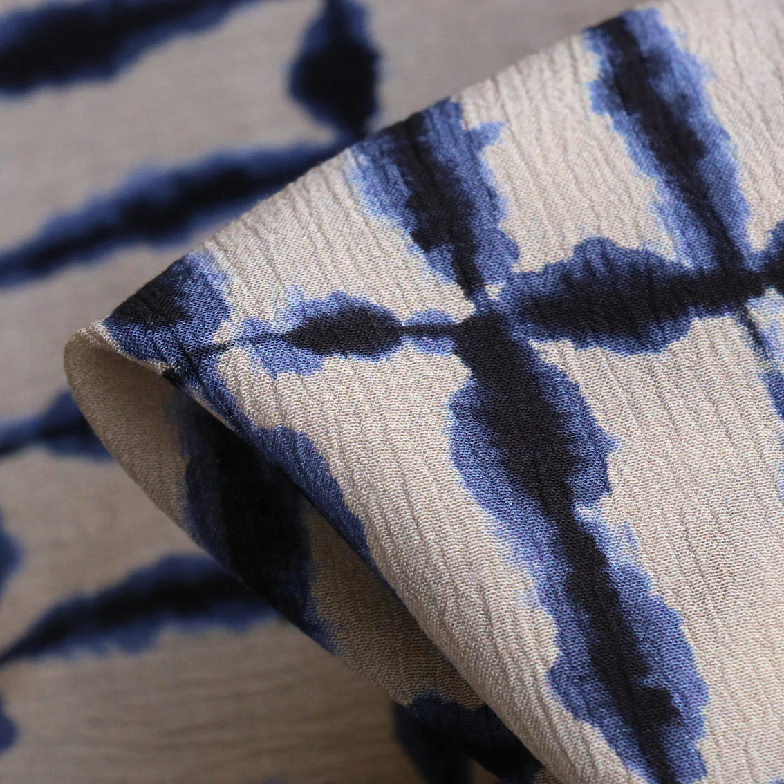 Hypnotize Blue Crinkle Viscose