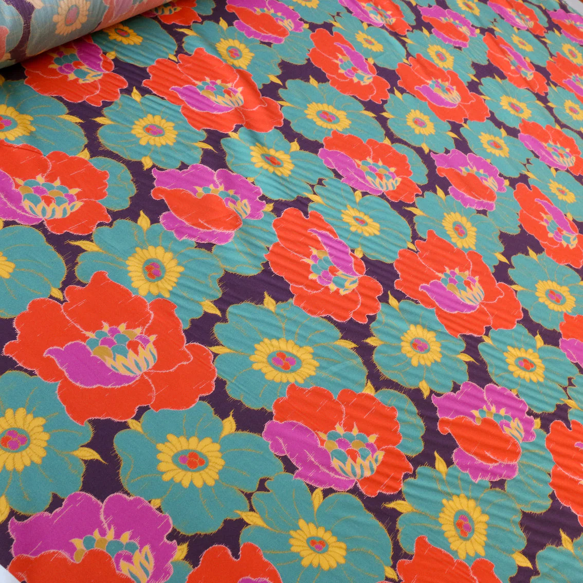 Ikat Anemone Red - Liberty Tana Lawn⢠- Image 4