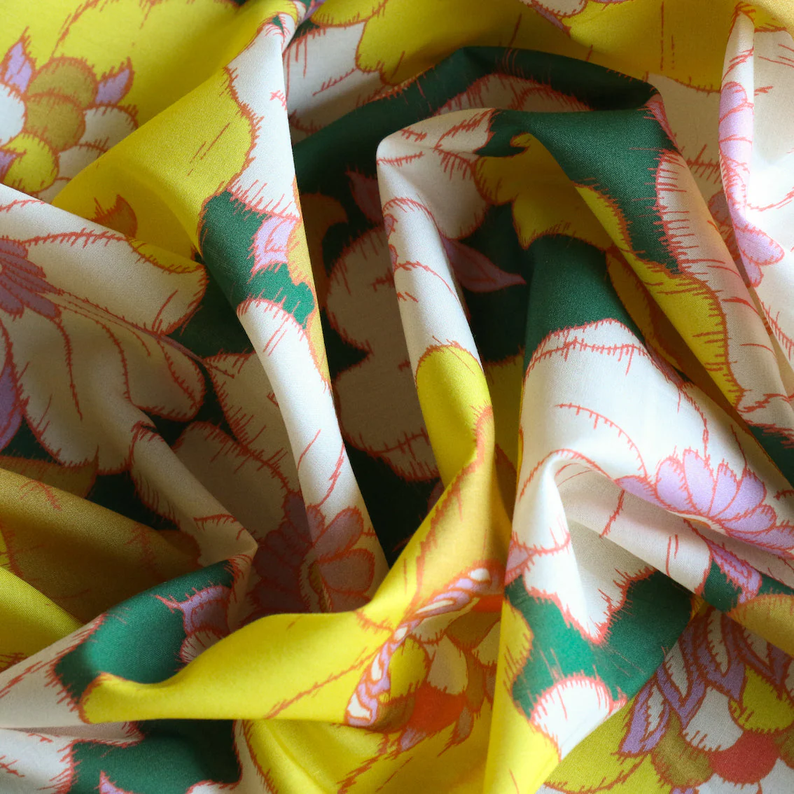 Ikat Anemone Yellow - Liberty Tana Lawn™ - Image 2