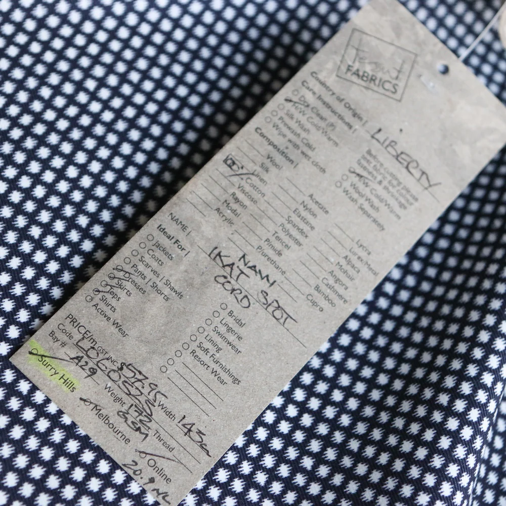 Ikat Spot Navy - Liberty Rossmore Cord - Image 4