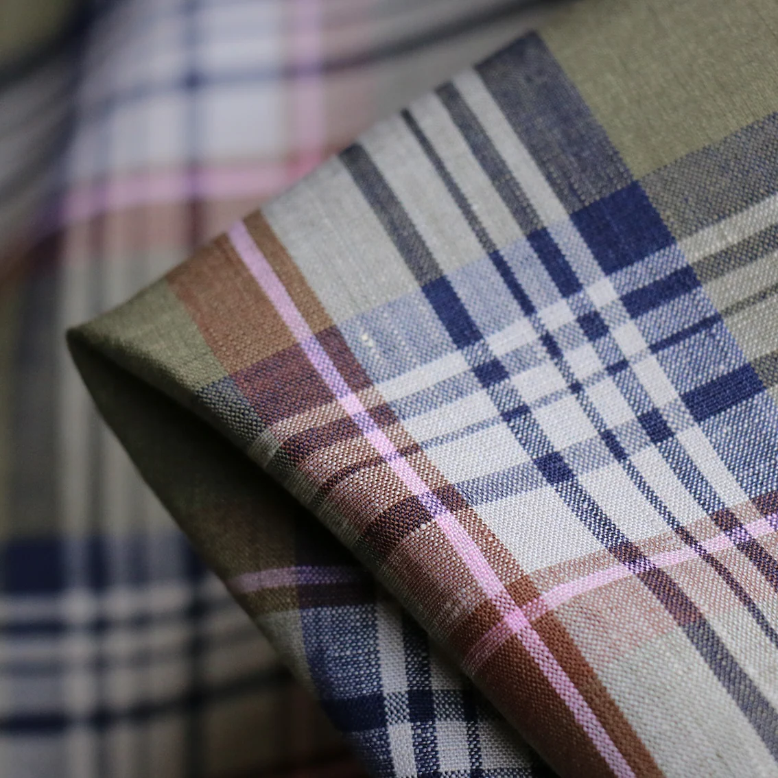Ilaria Plaid Yarn Dyed Linen