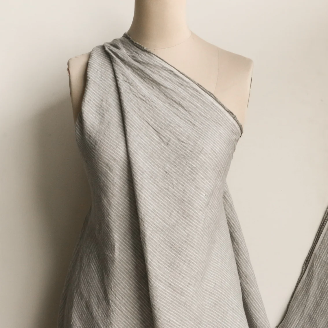 Ilona Stripe Fog - Washed Linen - Image 4