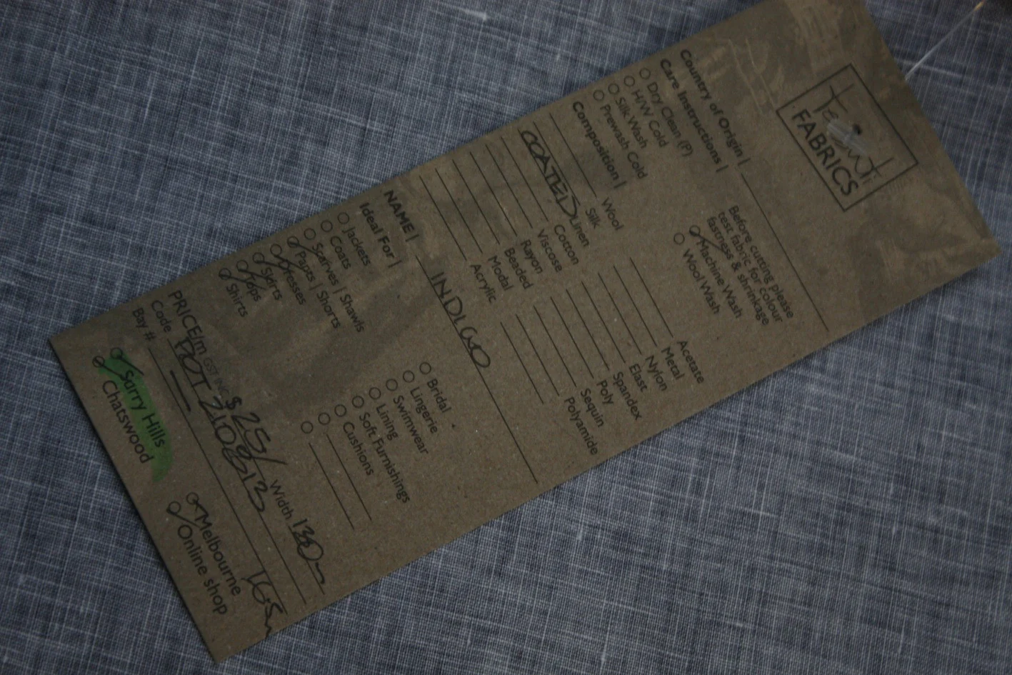Indigo - Coated Linen - Image 5