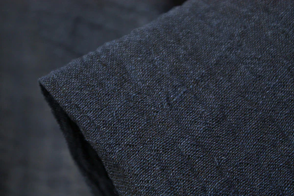 Indigo Crush - Crinkle Linen