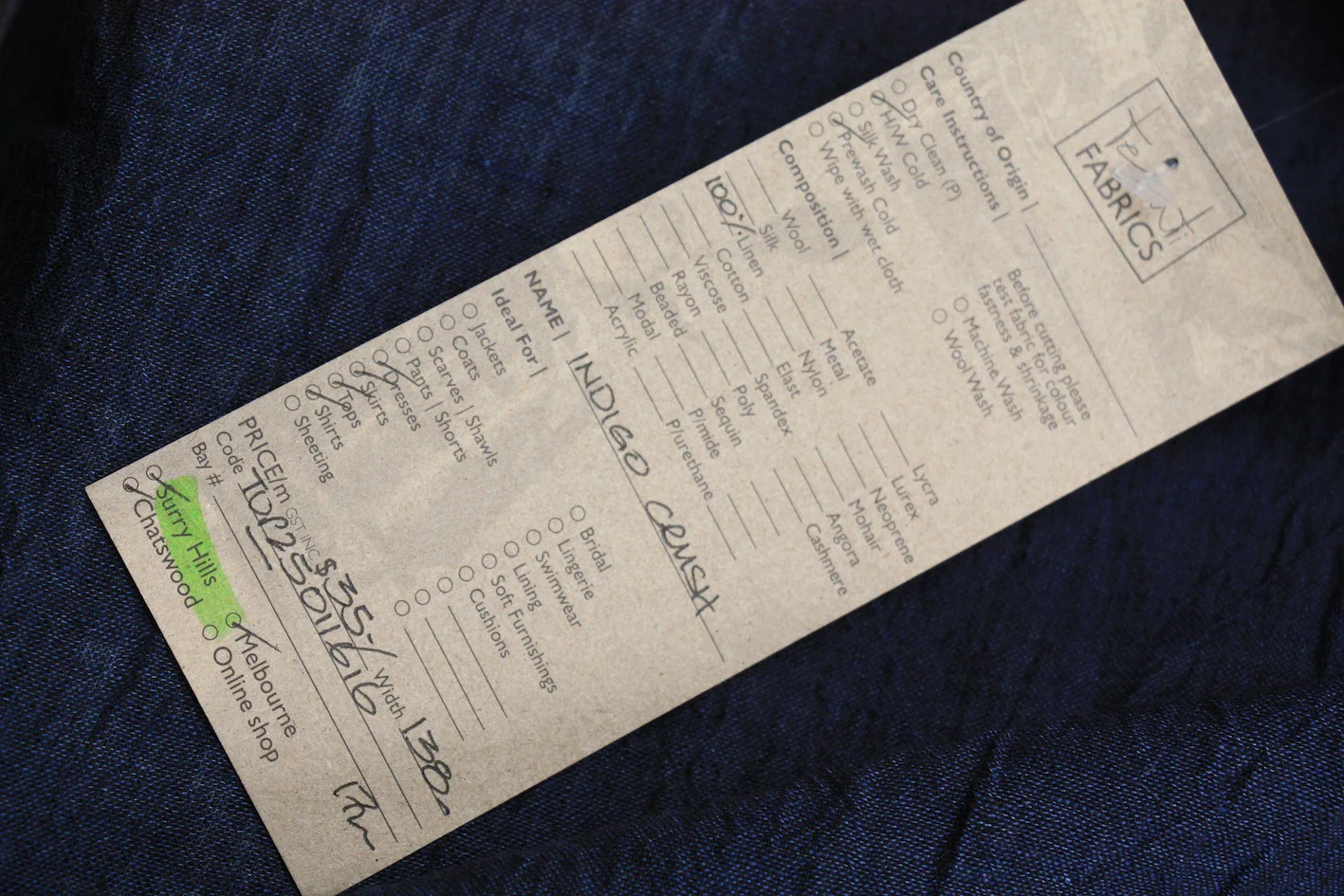 Indigo Crush - Crinkle Linen - Image 4