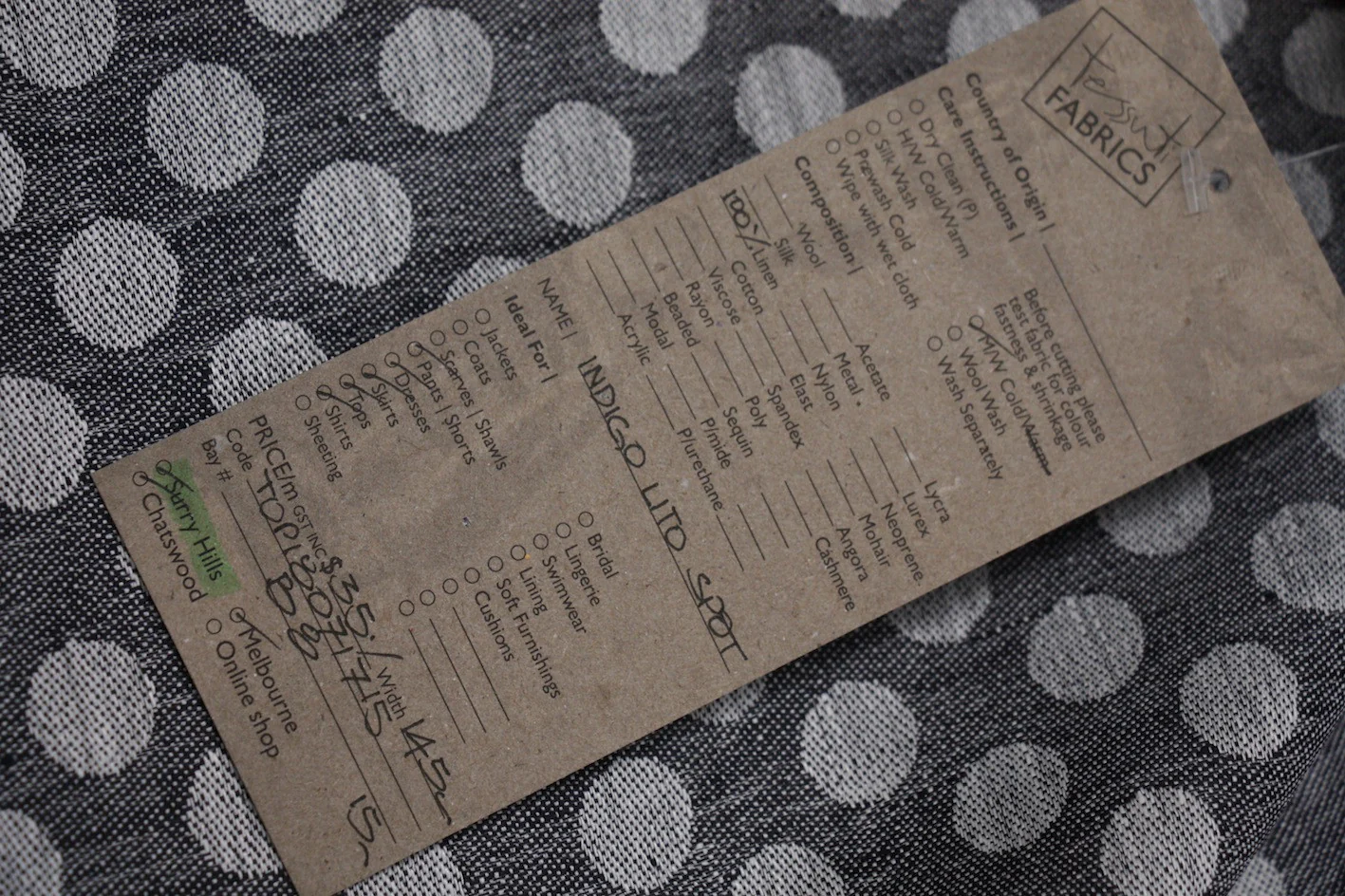 Indigo Lito Spot Linen - Image 3