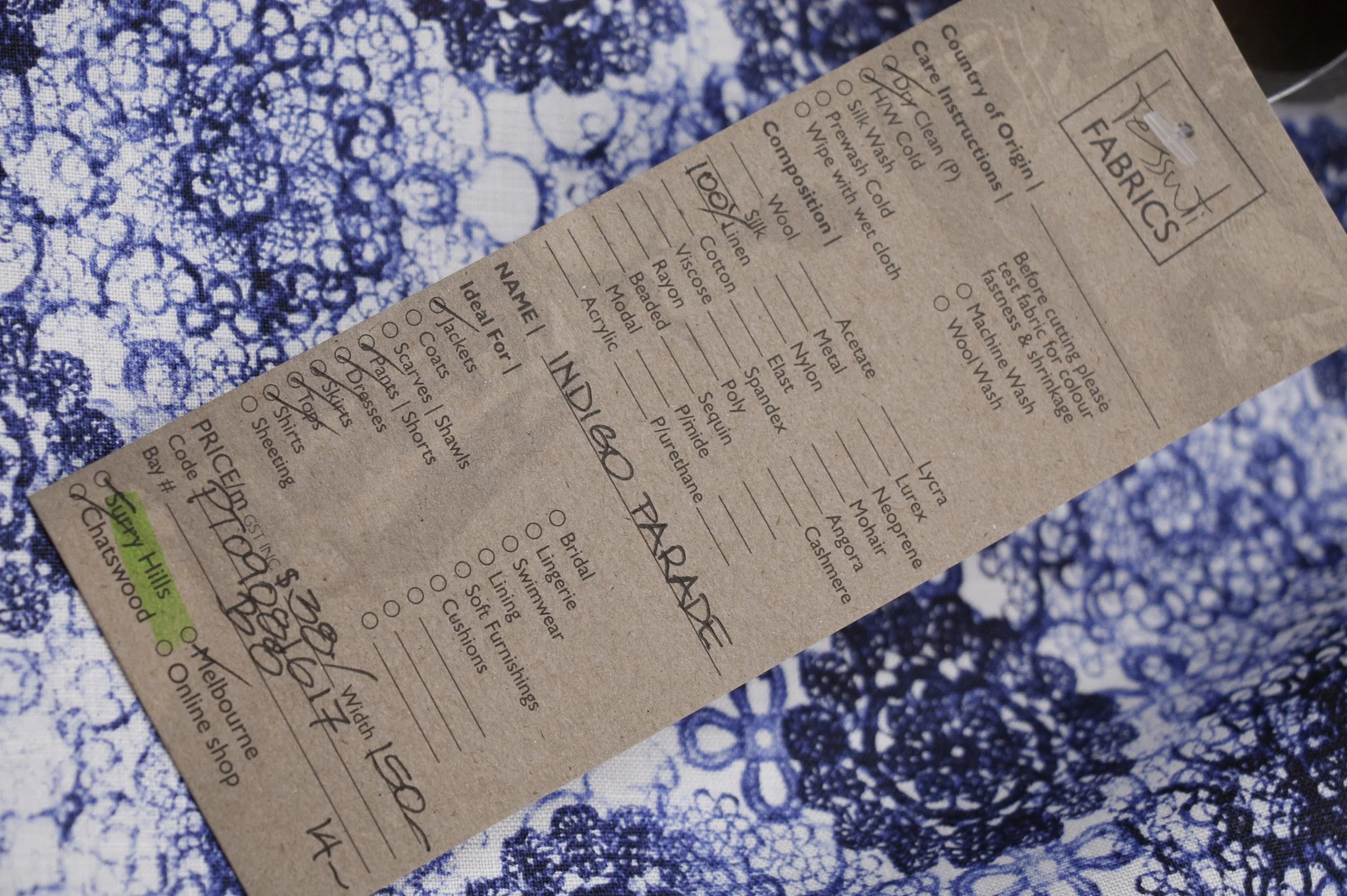 Indigo Parade - Printed Linen - Image 3