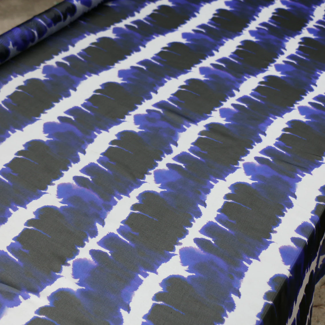 Indigo Skyline Silk Chiffon - Image 4