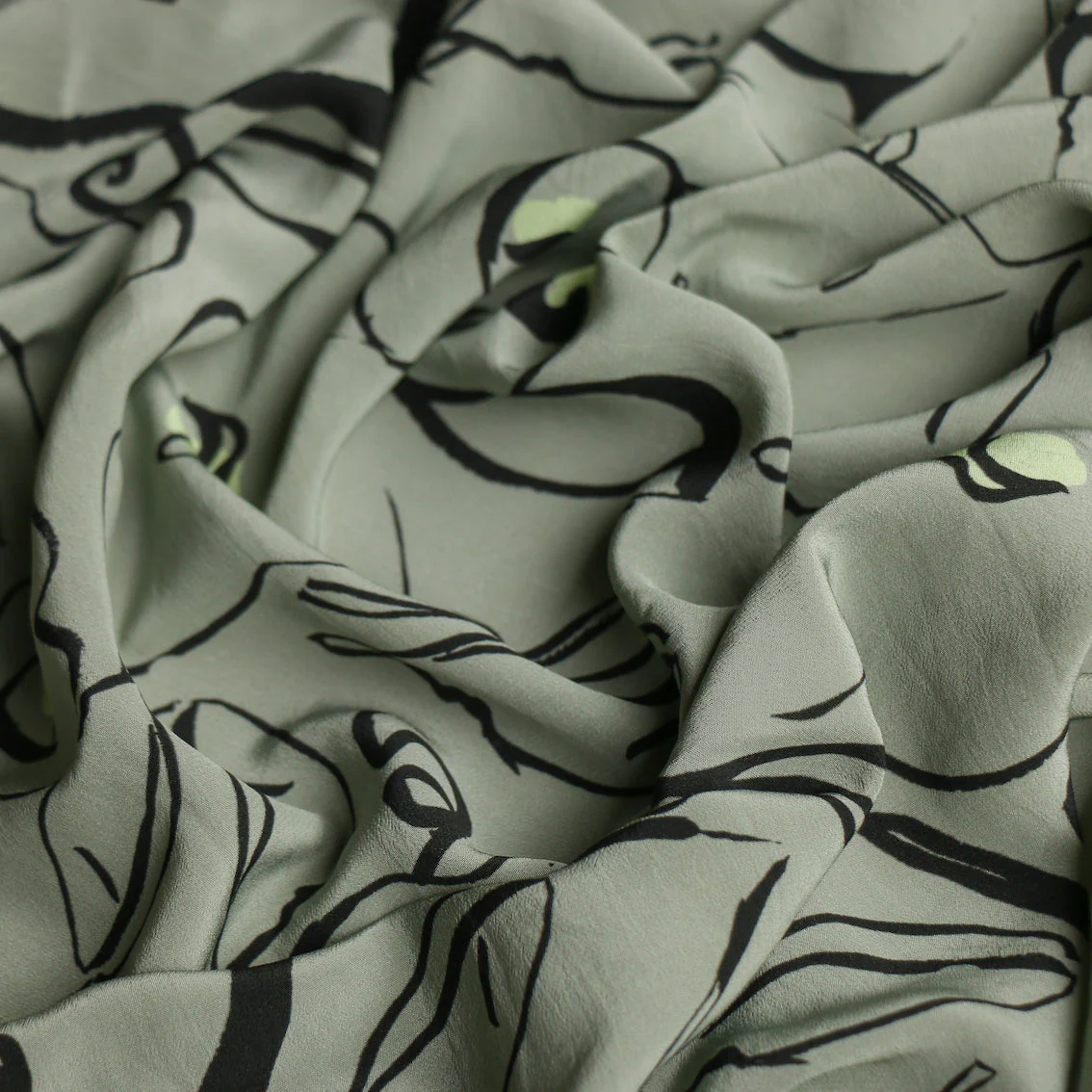 Ink Bloom Sage Viscose CDC - Image 2