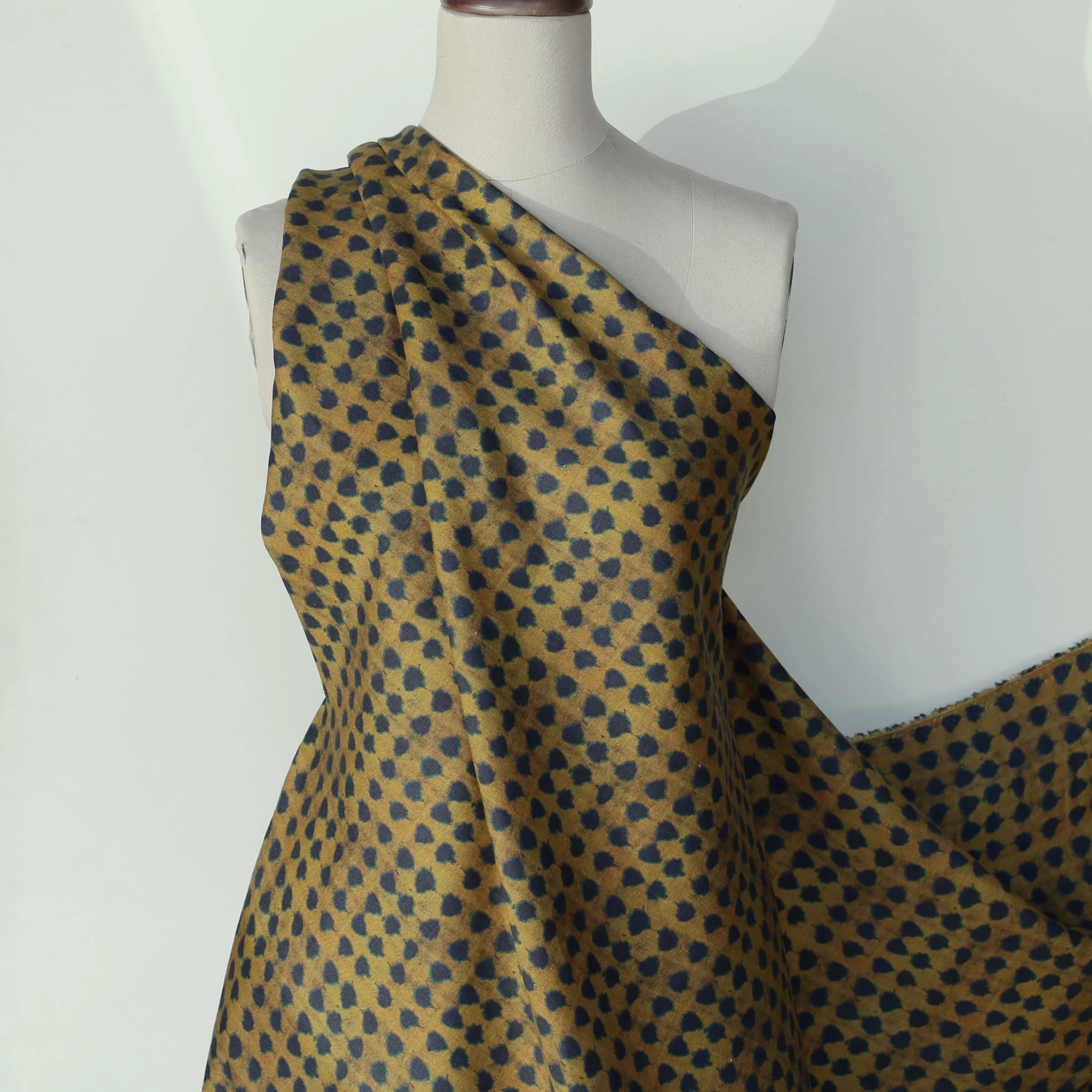 Ink On Copper Washed Printed Linen - Image 5