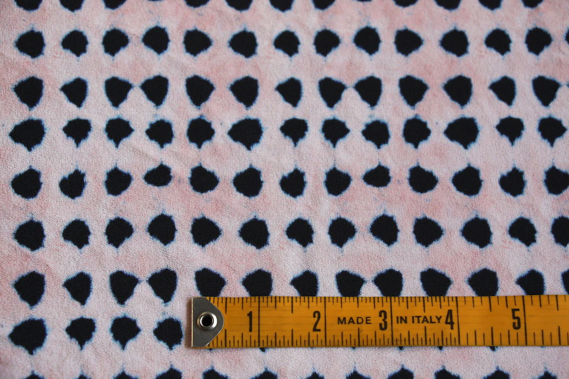 Ink On Pink Silk Crepe De Chine - Image 2
