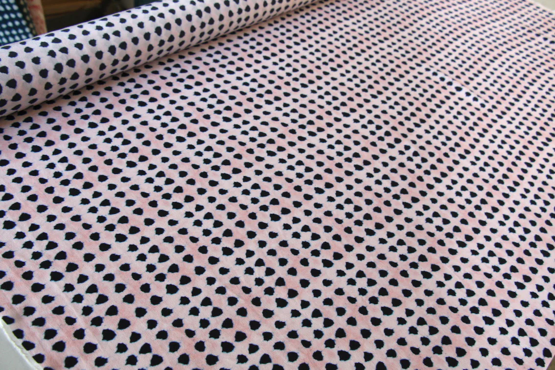 Ink On Pink Silk Crepe De Chine - Image 3