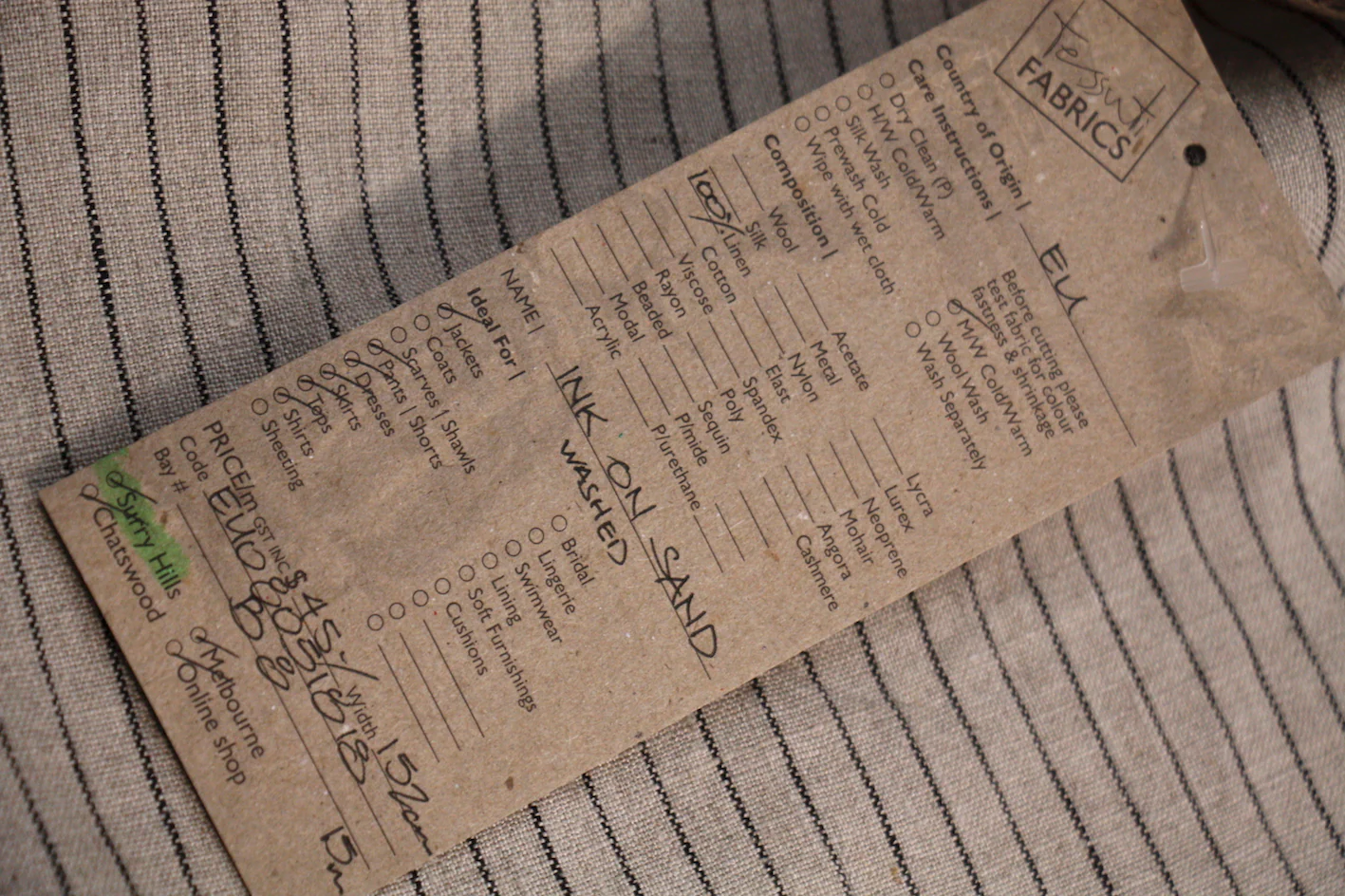 Ink On Sand Washed Linen - Image 3