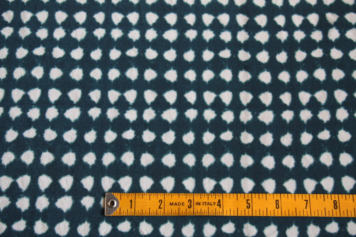 Ink Spot Dark Teal Silk Crepe De Chine - Image 2