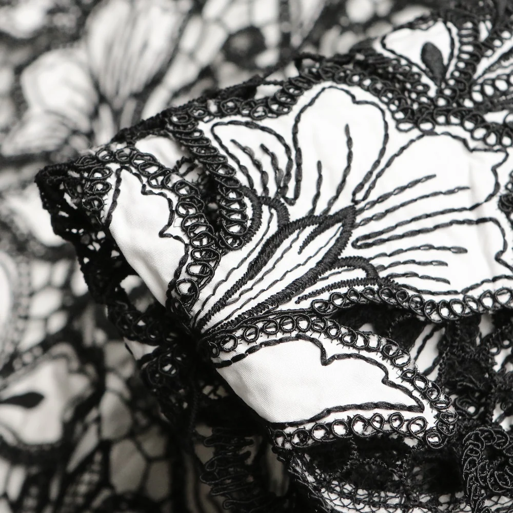 Isadora Guipure Lace/Poplin White Floral