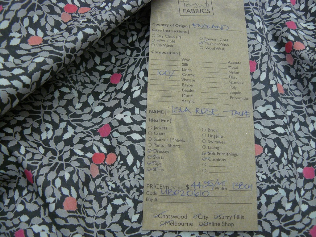 Isla Rose Taupe - Tana Lawn - Image 4