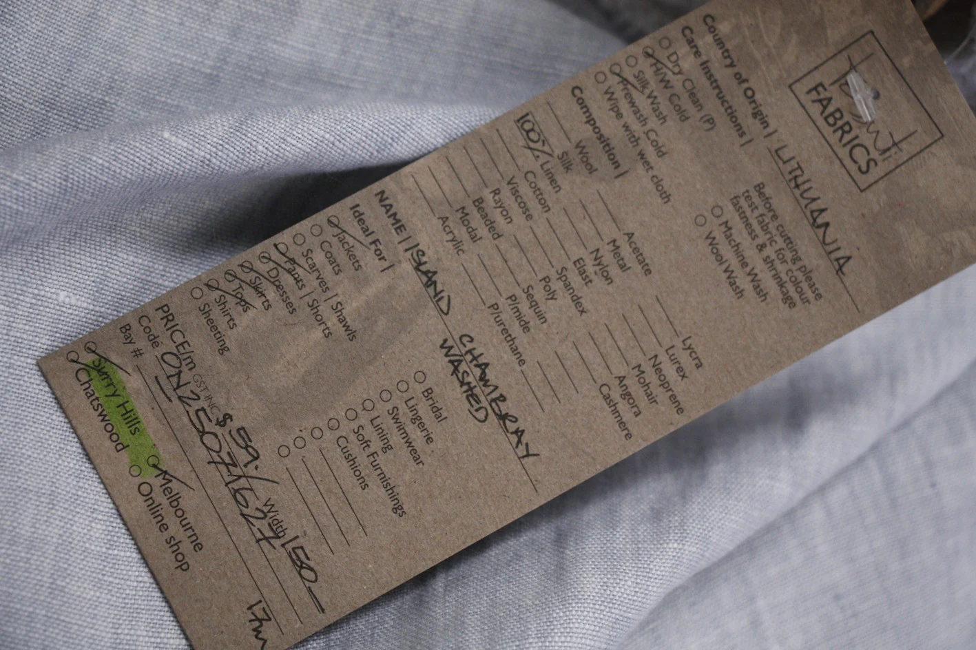 Island Chambray - Washed Linen Finish - Image 2