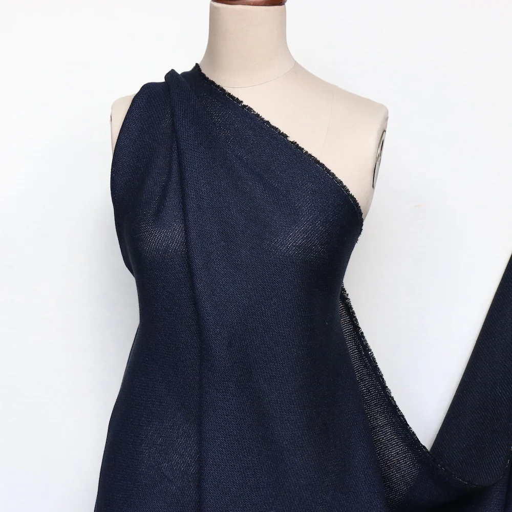 Isola Navy Linen Mesh Weave - Image 4