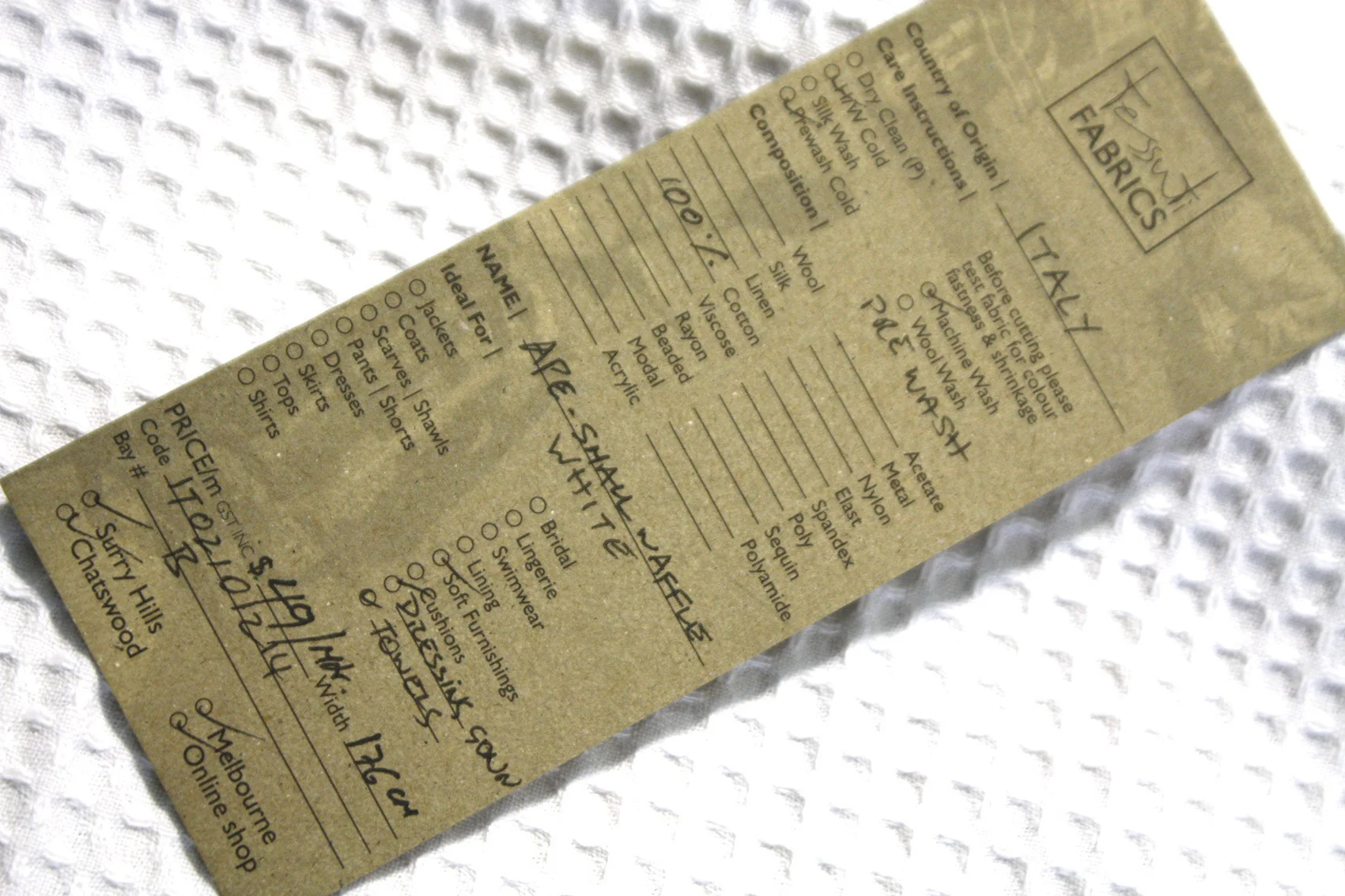 Italian Waffle Cotton* - Image 4