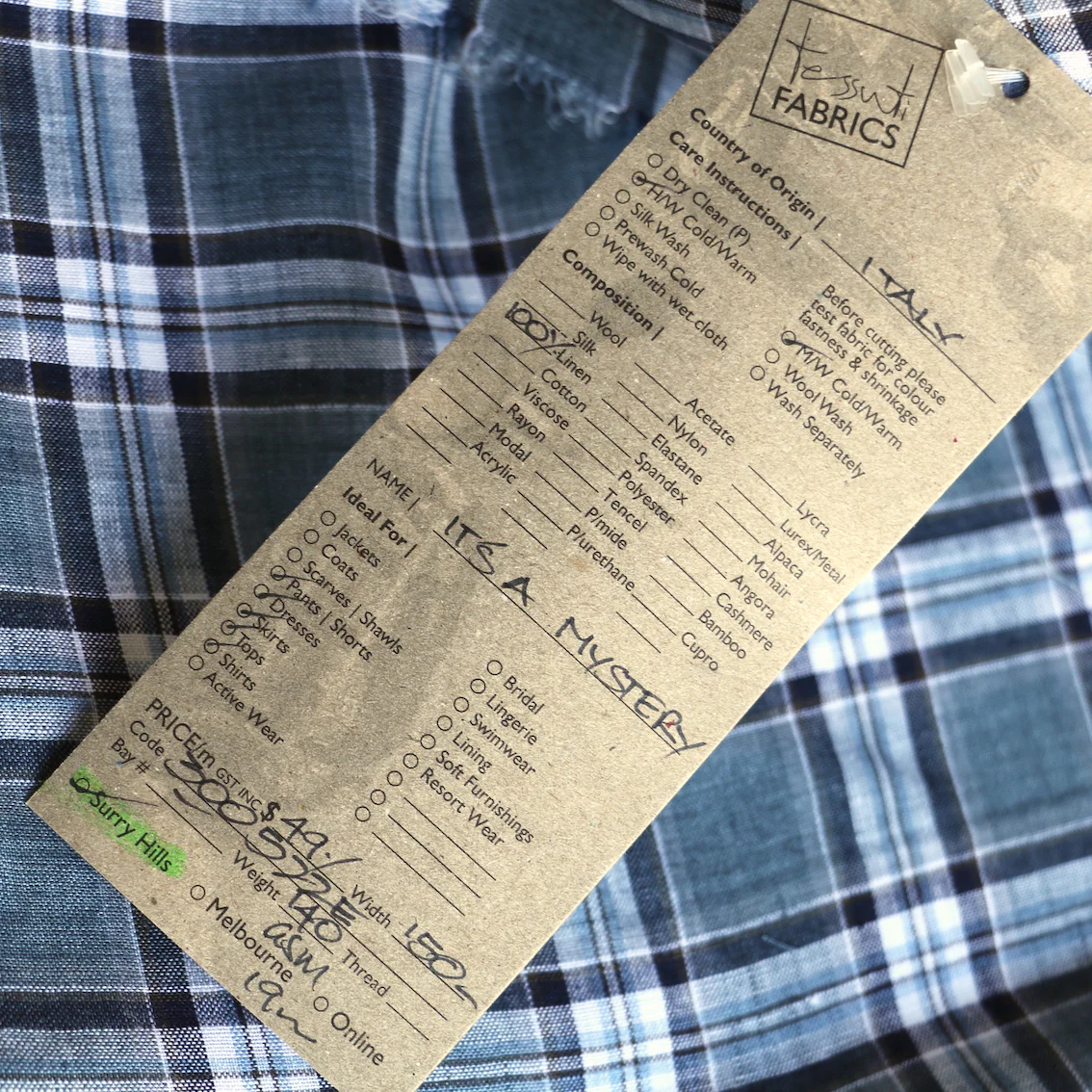 It's A Mystery Linen Check - Image 4