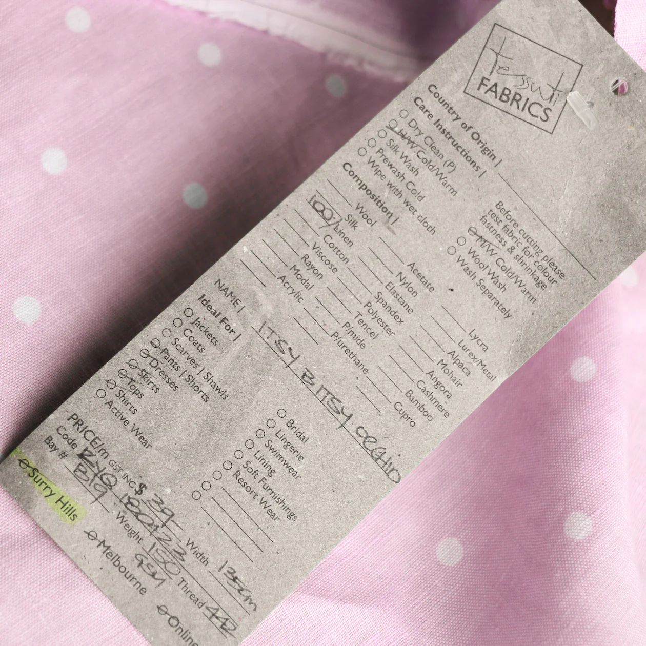 Itsy Bitsy Orchid Printed Linen - Image 4