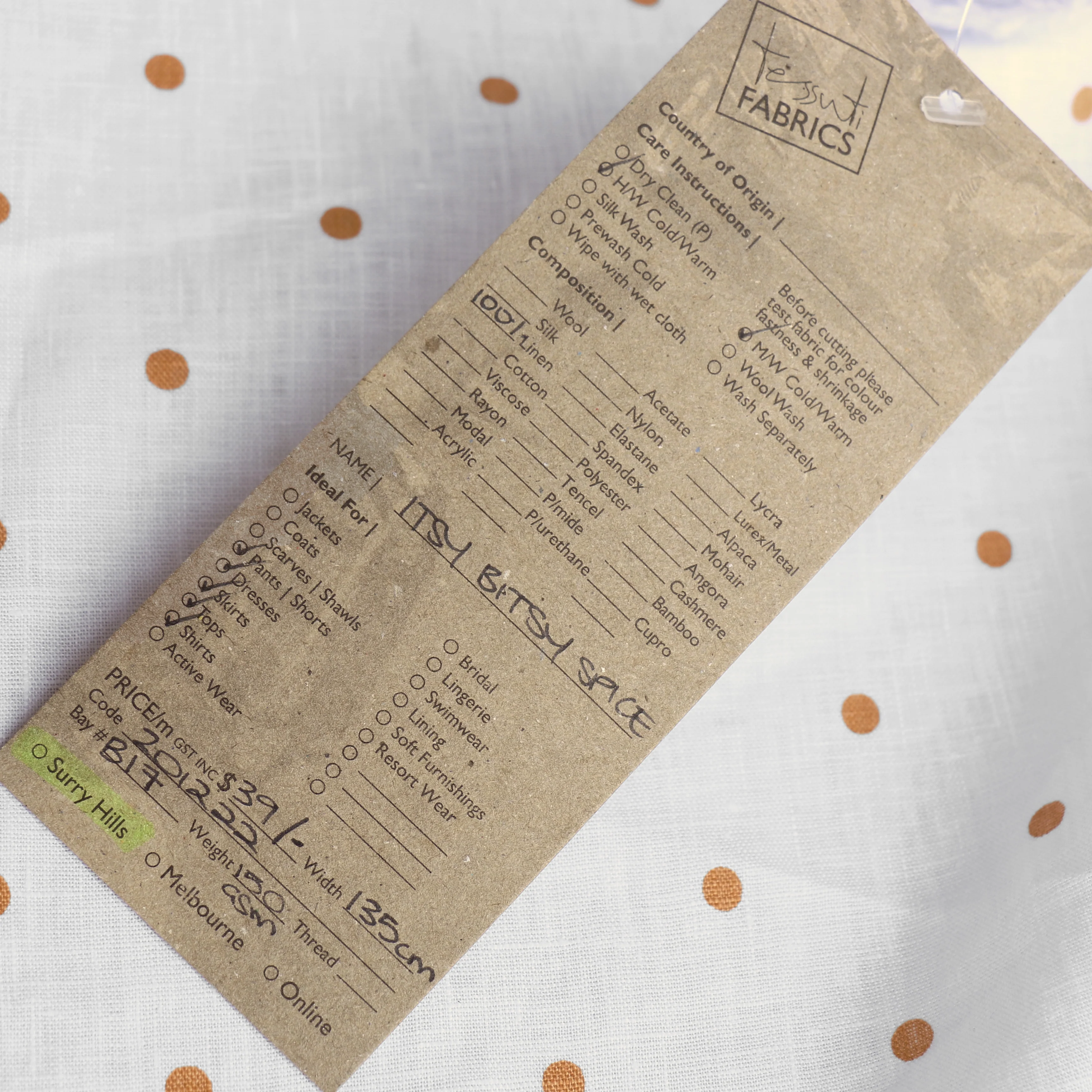 Itsy Bitsy Spice Linen - Image 3