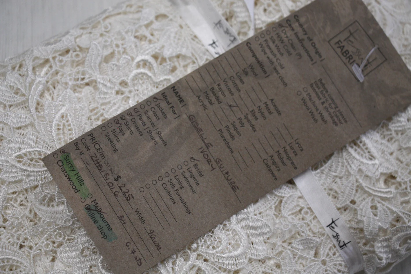 Ivory Giselle Guipure Lace - Image 5