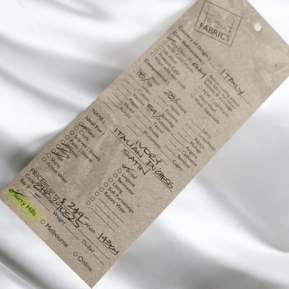 Ivory Italian Duchess Satin - Image 4