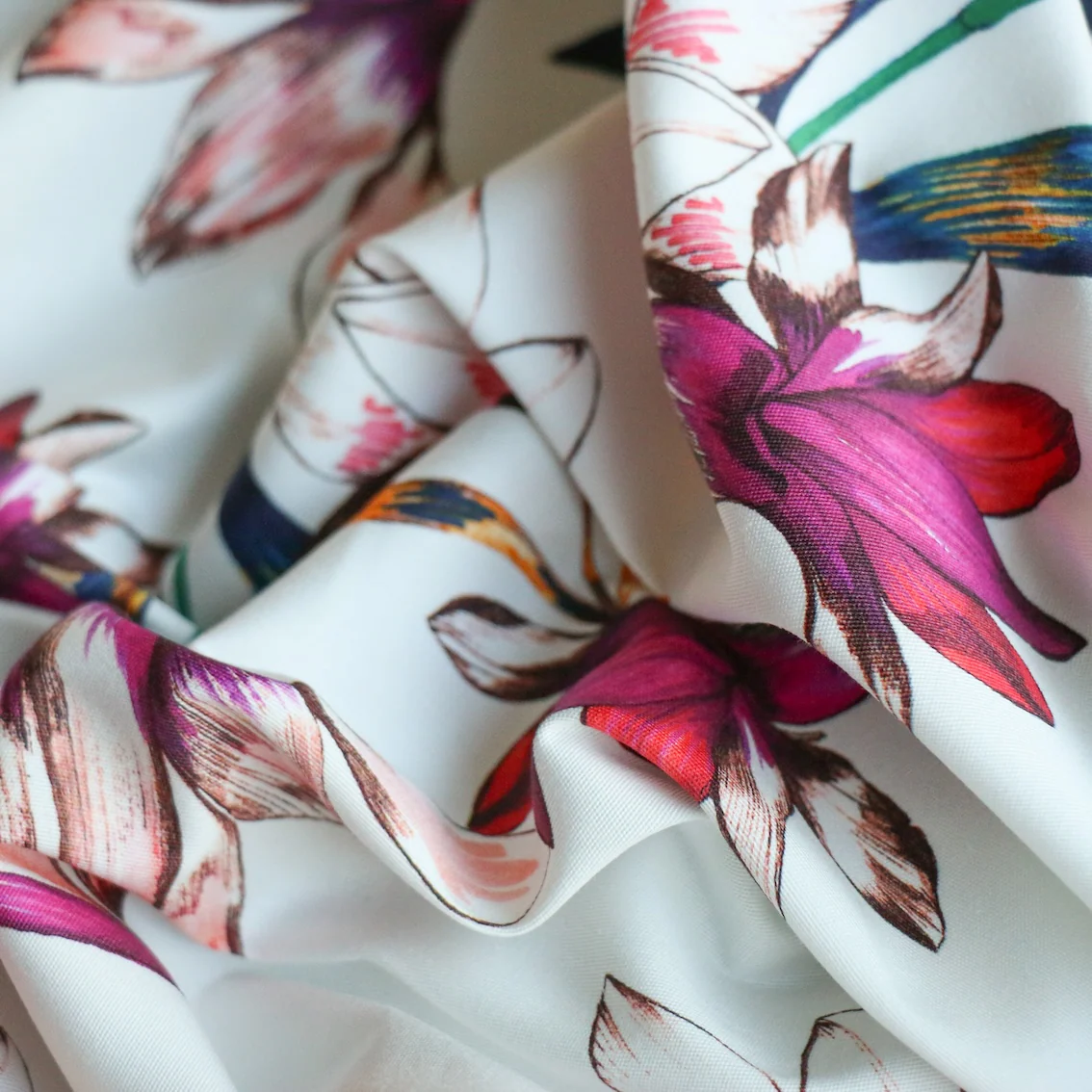 Ivory Magnolia Stretch Cotton - Image 2