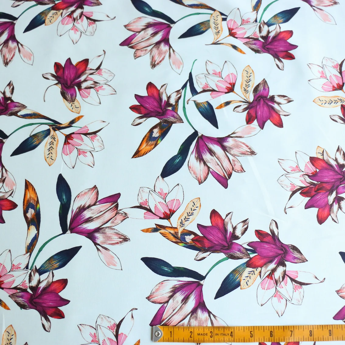 Ivory Magnolia Stretch Cotton - Image 3