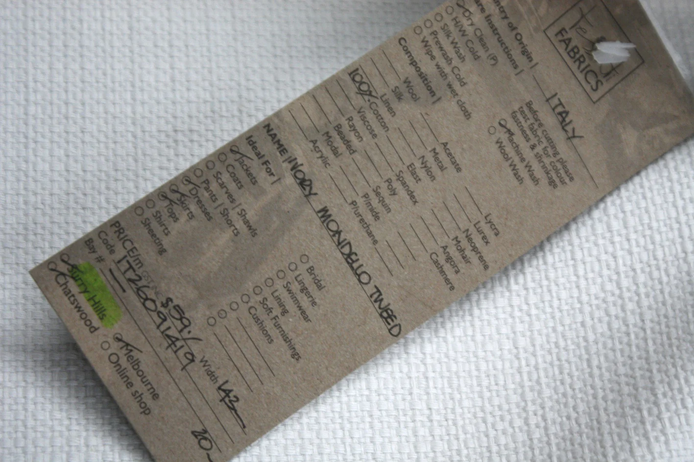 Ivory Mondello Tweed - Image 3