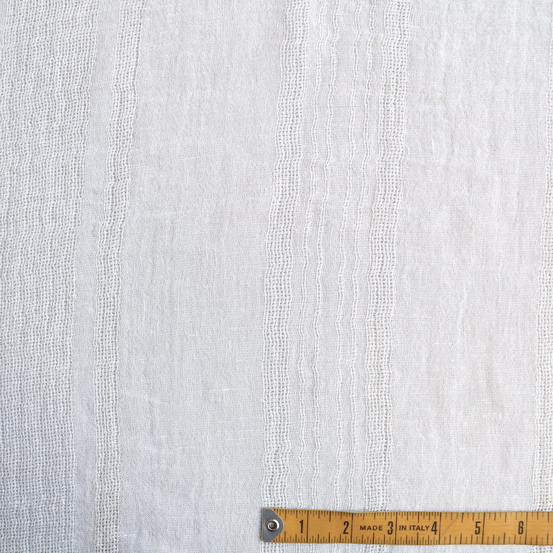 Ivory Striped Weave Gauze - Image 3