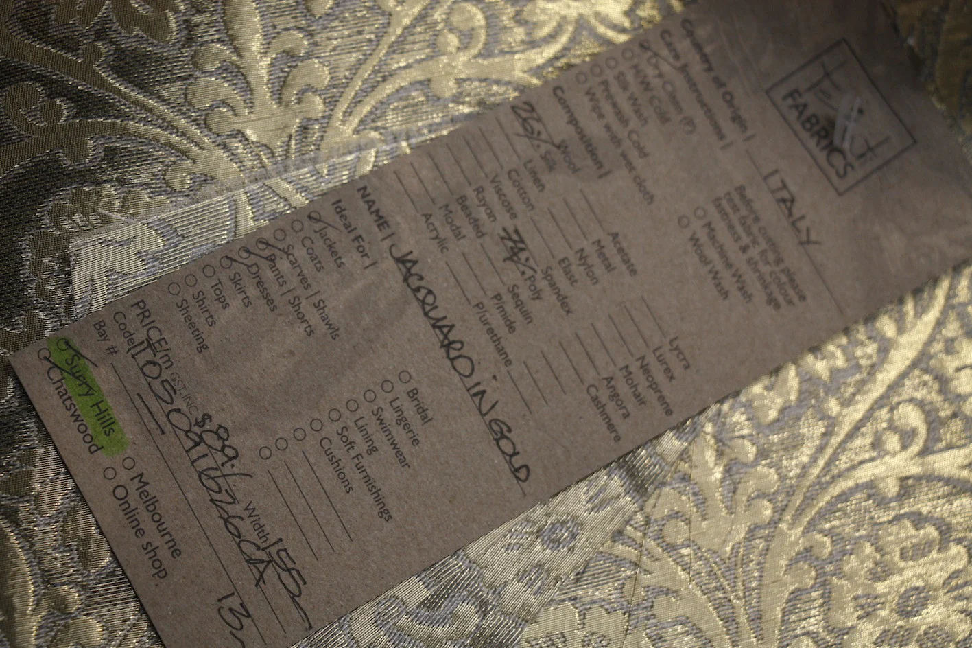 Jacquard In Gold - Image 3