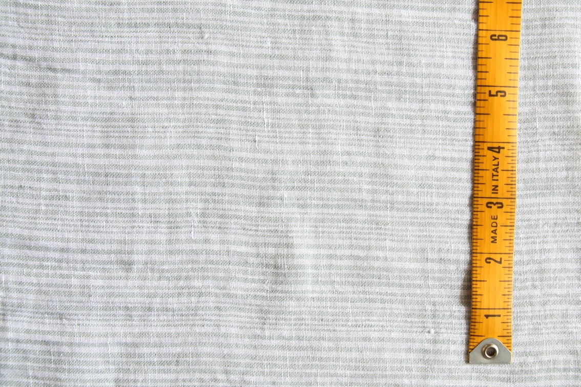 Jade Stripe Washed Linen Gauze - Image 2