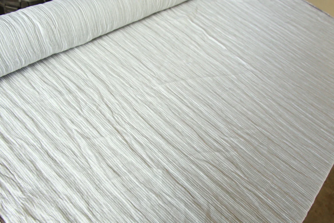 Jade Stripe Washed Linen Gauze - Image 3