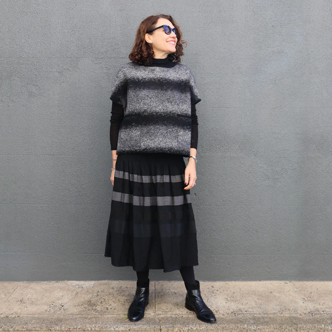 Japanese Black/Grey Striped Skirt Pack - Image 7