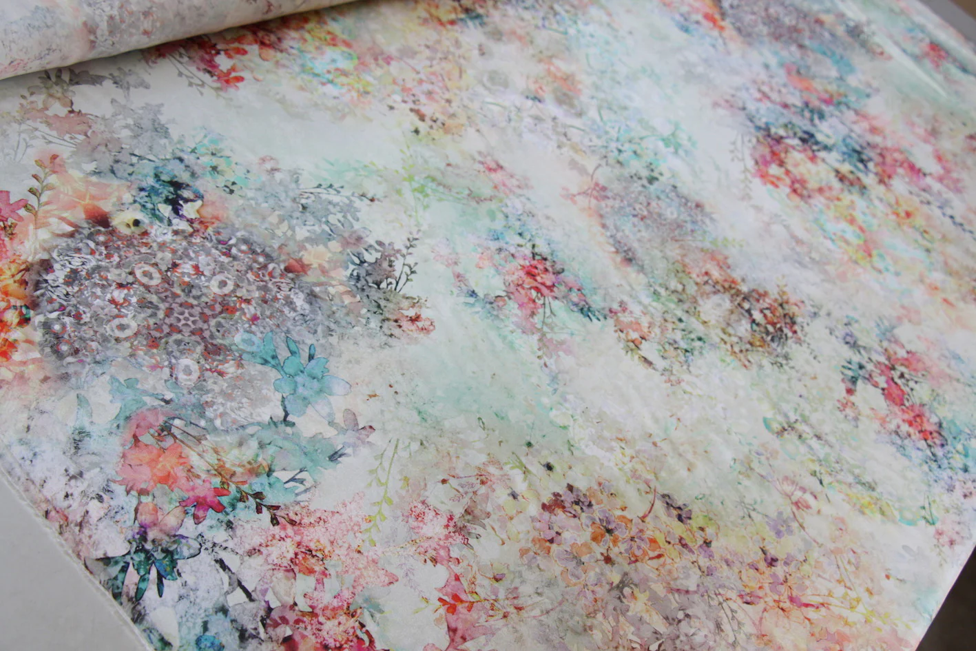 Jardin Pink Satin Silk - Image 3