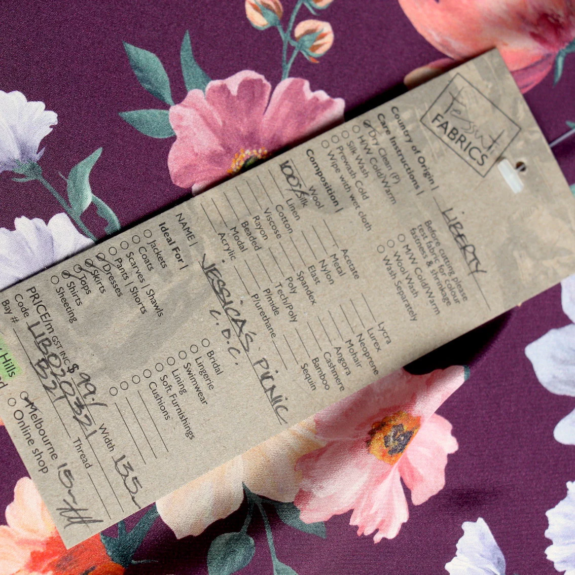 Jessica's Picnic - Liberty Silk C.D.C - Image 5