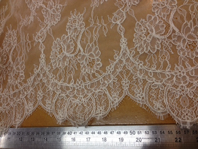 Johanna Ivory Corded Tulle Lace - Image 2