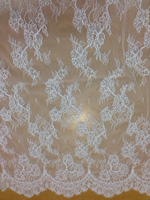 Johanna Ivory Corded Tulle Lace - Image 3