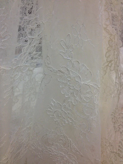 Johanna Ivory Corded Tulle Lace - Image 4