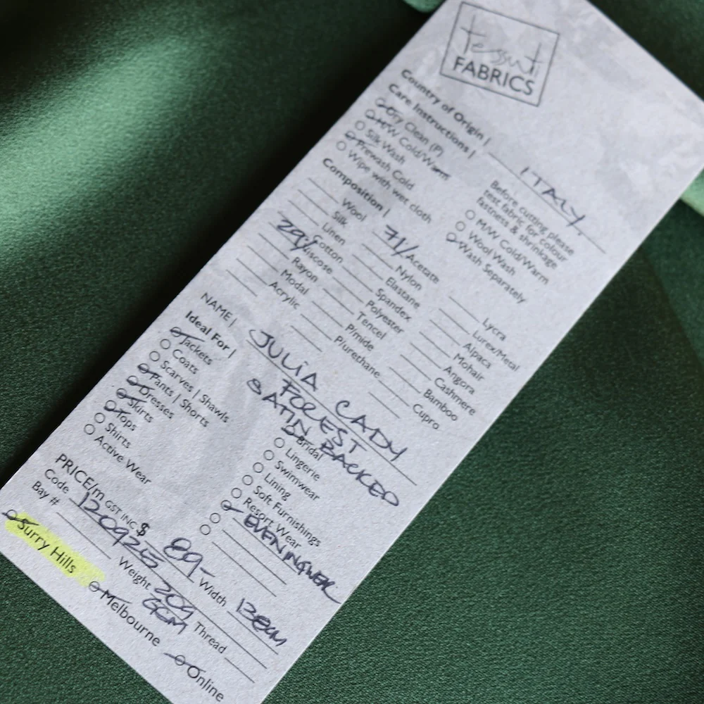 Julia Cady Forest Satin-Backed Crepe - Image 4