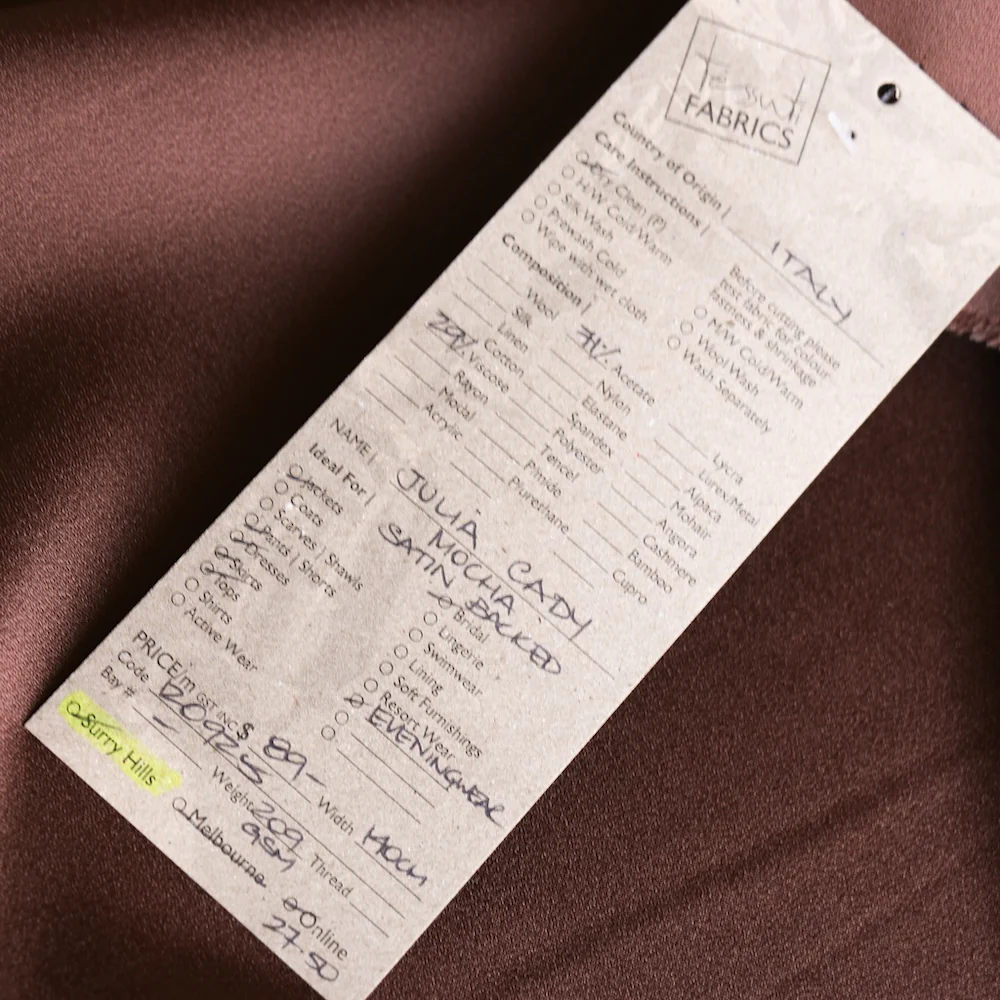 Julia Cady Mocha Satin-Backed Crepe - Image 4