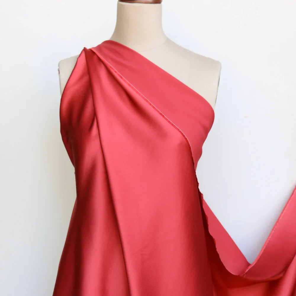 Julia Cady Pomelo Red Satin-Backed Crepe - Image 5