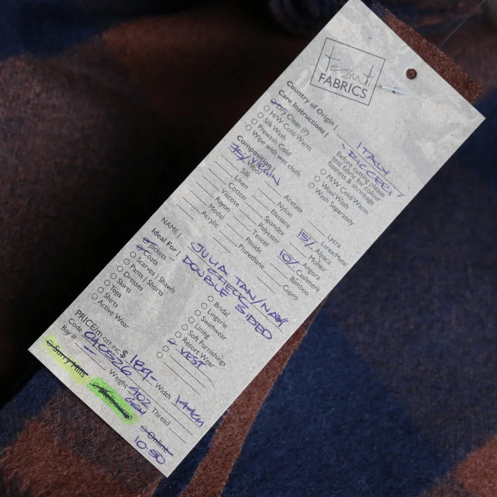 Julia Tan/Navy Check Double Sided - Image 5