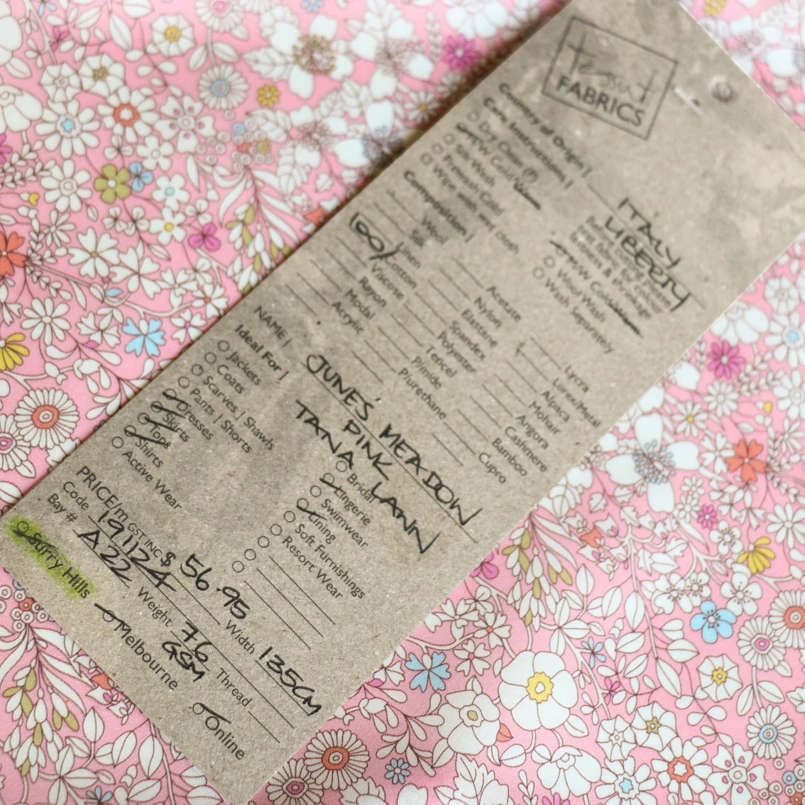 June's Meadow Pink - Liberty Tana Lawn⢠- Image 4