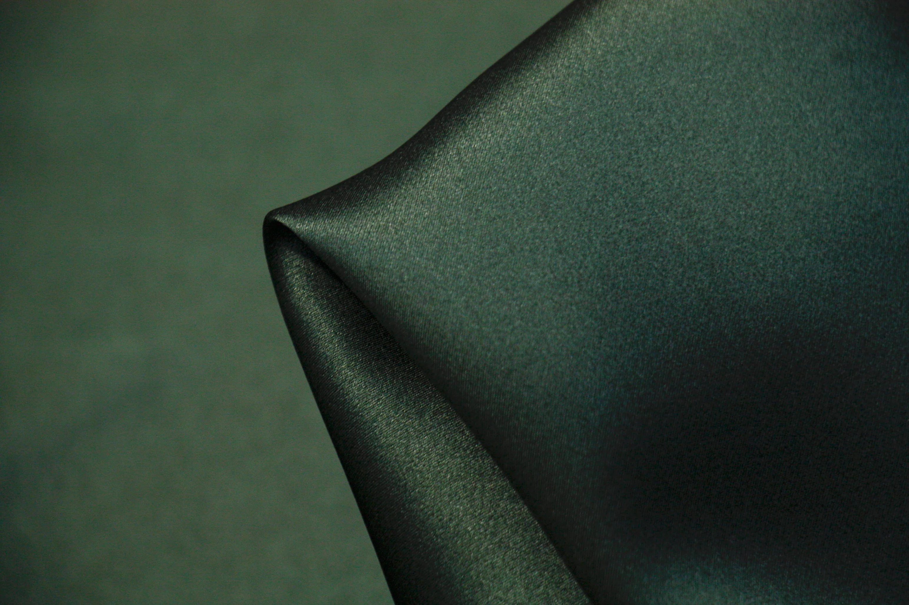 Jungle Green Silk Satin