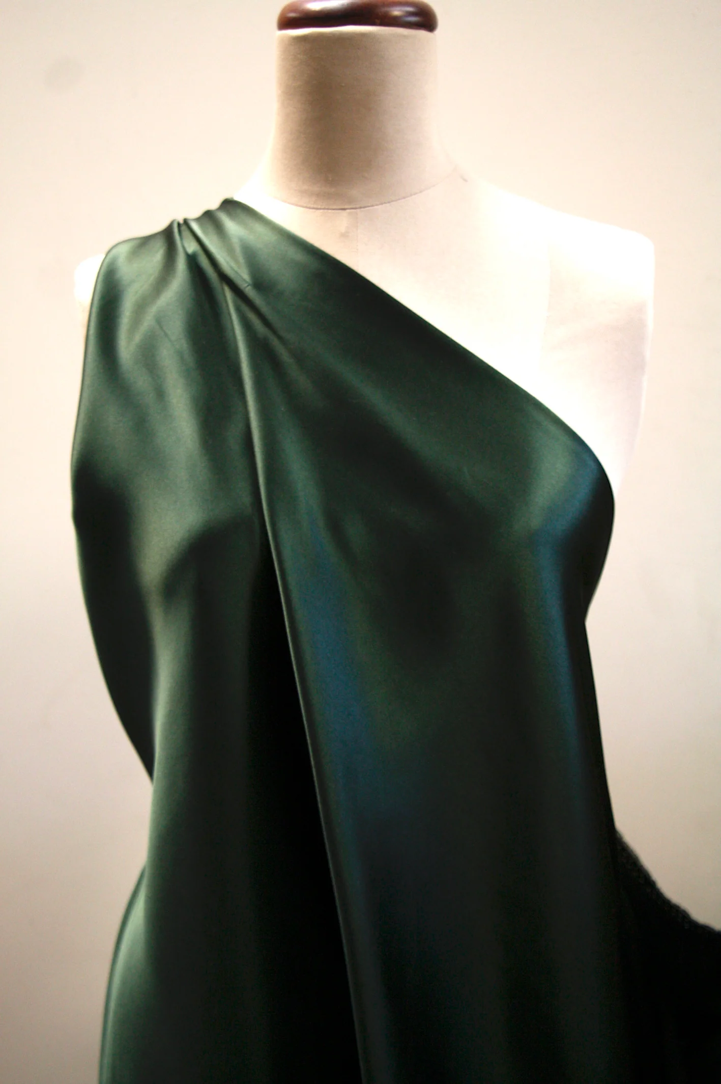 Jungle Green Silk Satin - Image 3