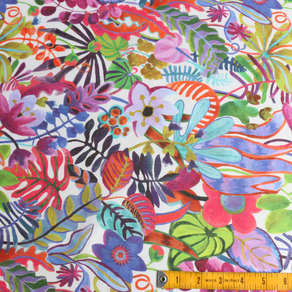 Jungle Trip White - Liberty Fabrics - Chloe Cotton Chiffon - Image 3